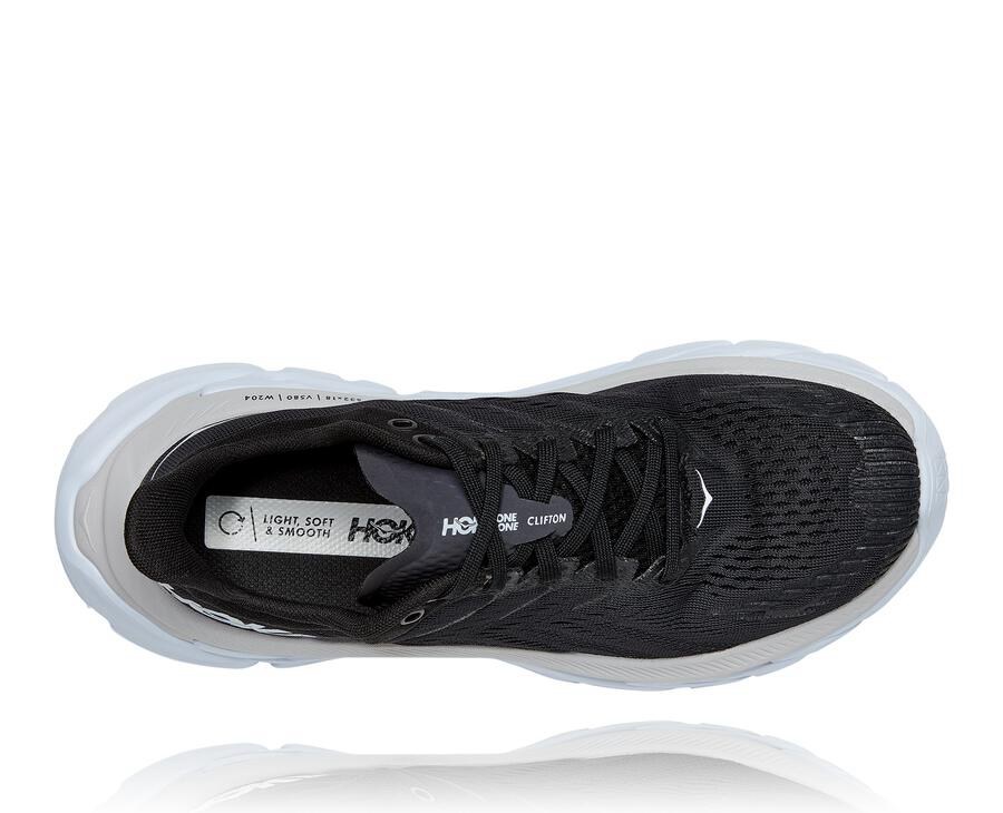 Hoka One One Clifton Edge Löparskor Herr - Svarta/Vita - MGESL-1289